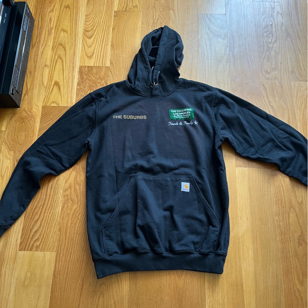1340 Collective “THE SUBURBS” Carhartt hoodie size large